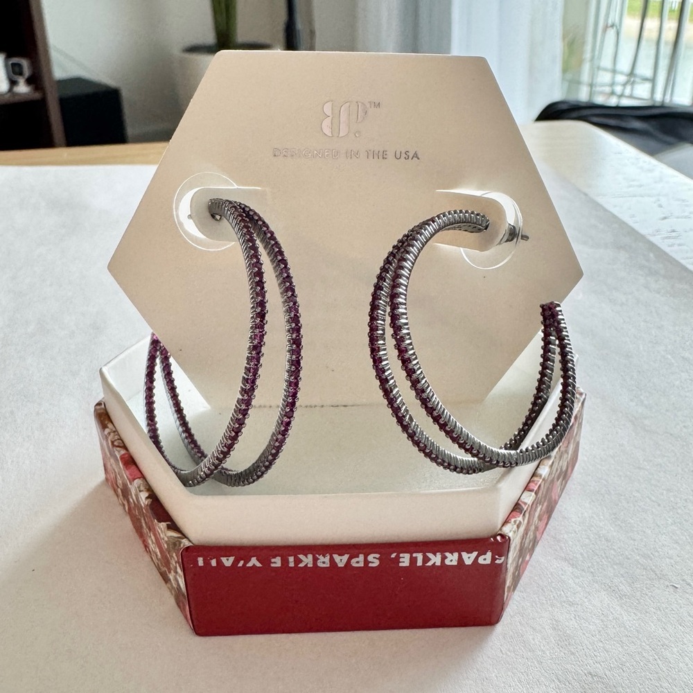 BP July Collection 2024  - “The Jessie Hoops” on Hematite